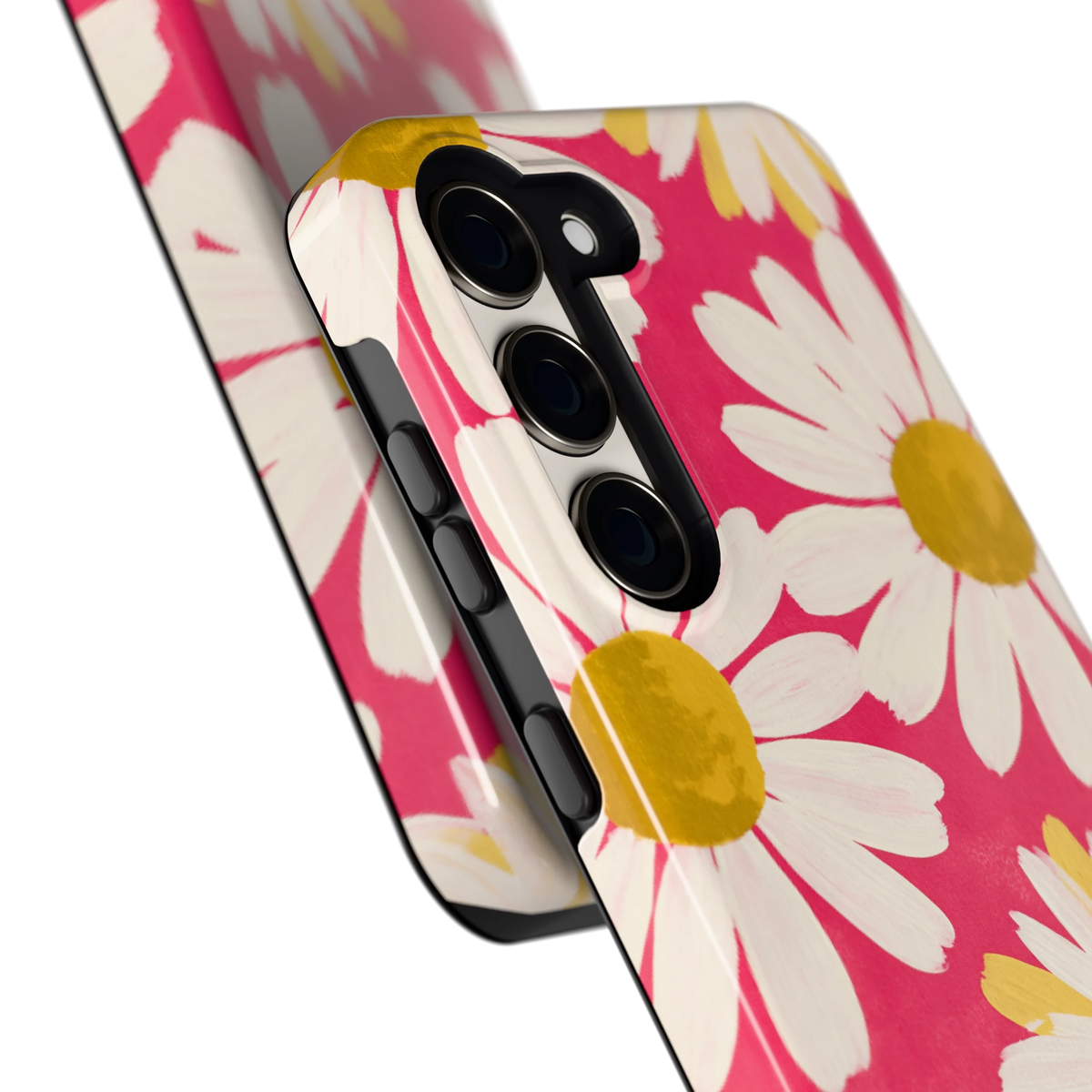 Geschilderde madeliefjes hoesje voor Galaxy S23, close-up