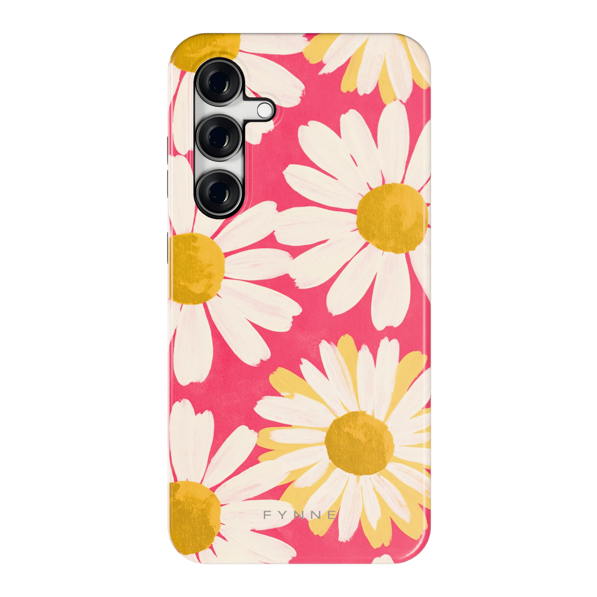 Geschilderde madeliefjes hoesje voor Galaxy S24 FE, achterkant