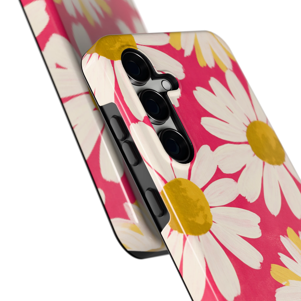 Geschilderde madeliefjes hoesje voor Galaxy S24 FE, close-up