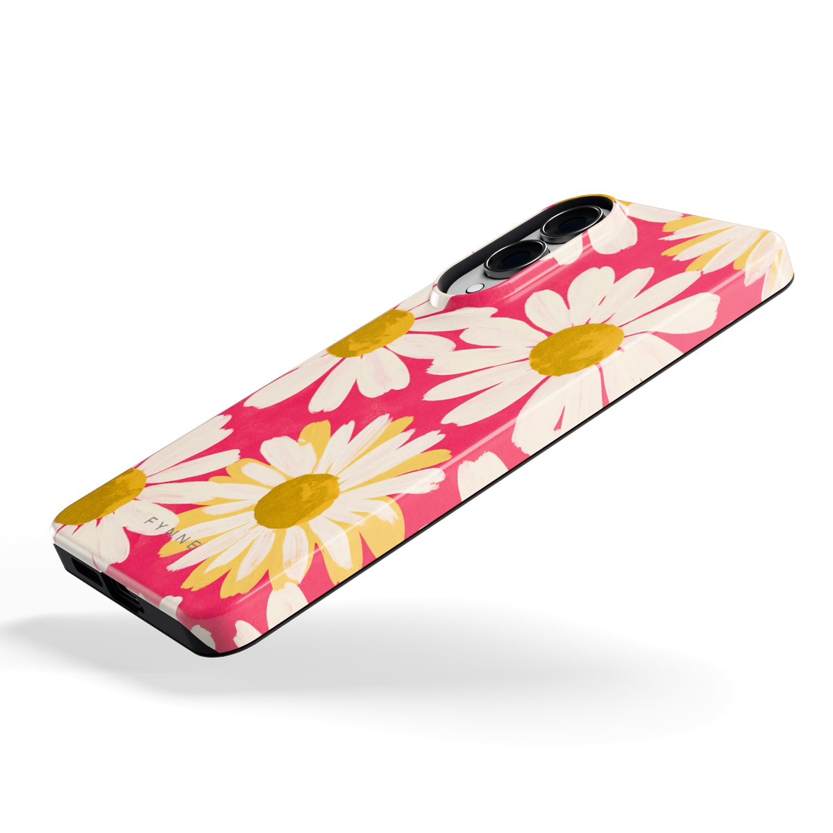 Geschilderde madeliefjes hoesje voor Galaxy S25 Edge, schuin