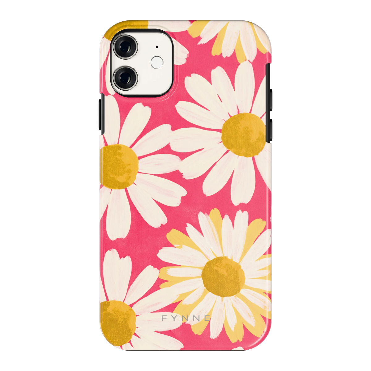 Geschilderde madeliefjes hoesje voor iPhone 11, achterkant