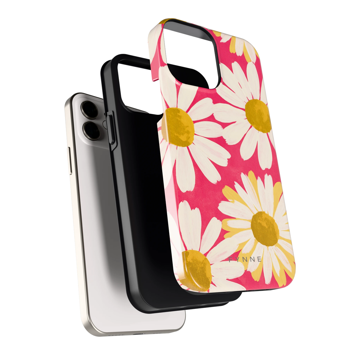 Geschilderde madeliefjes hoesje voor iPhone 12, los van de telefoon