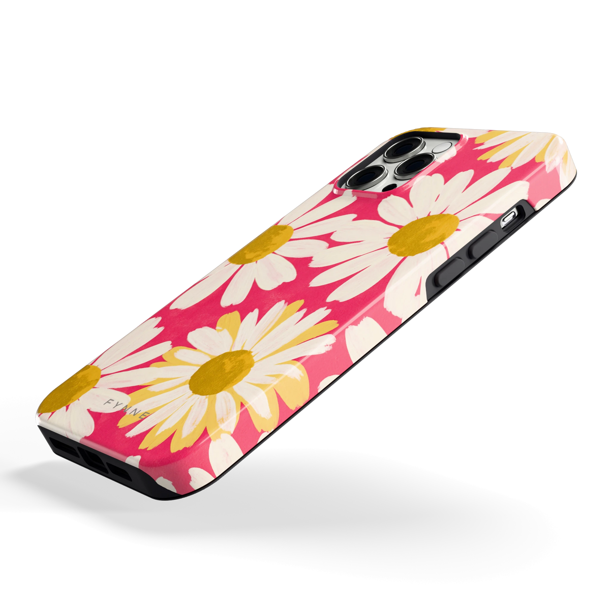 Geschilderde madeliefjes hoesje voor iPhone 12 Pro Max, schuin