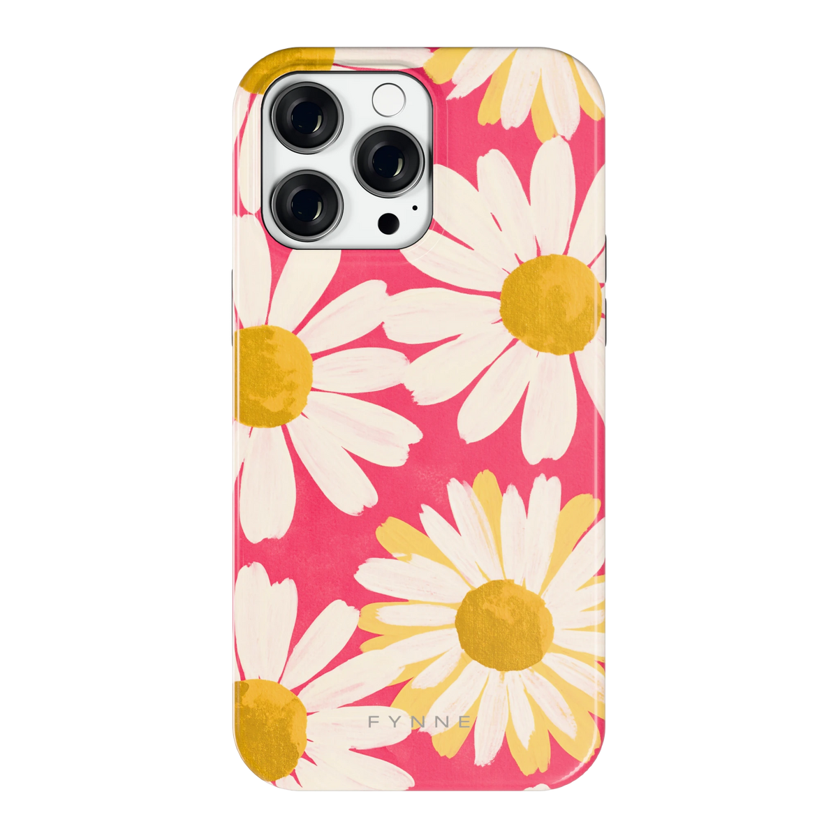 Geschilderde madeliefjes hoesje voor iPhone 14 Pro Max, achterkant