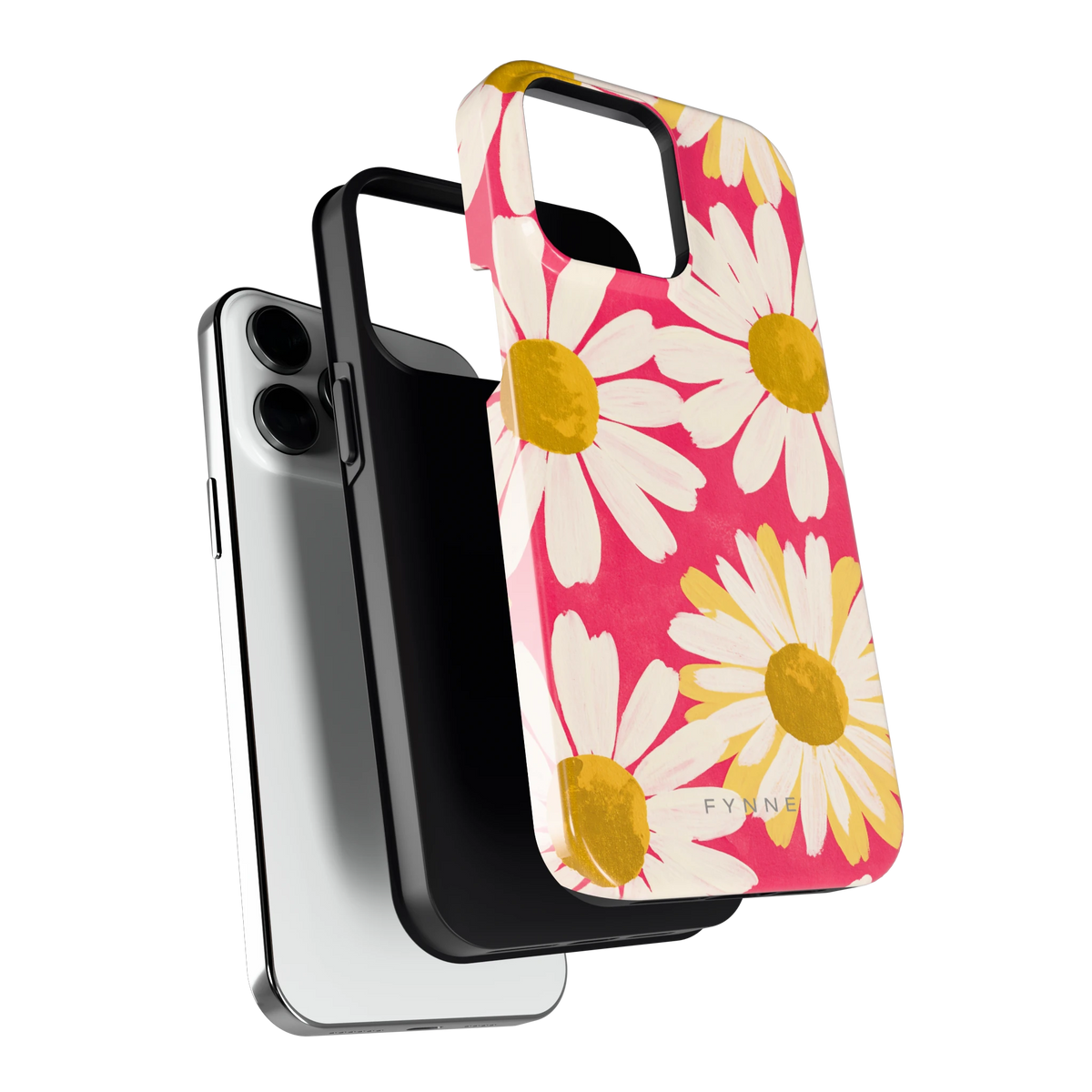 Geschilderde madeliefjes hoesje voor iPhone 14 Pro Max, los van de telefoon