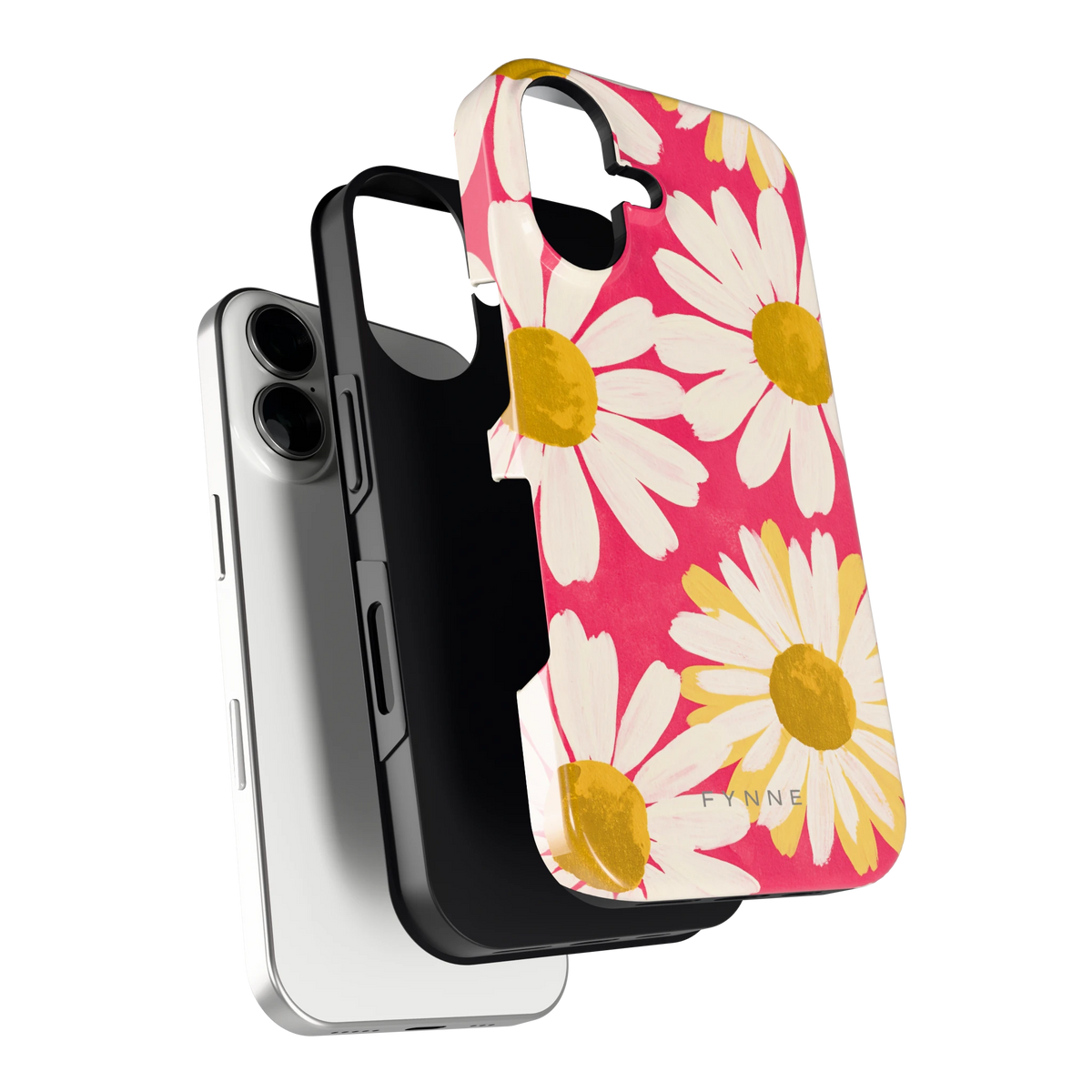 Geschilderde madeliefjes hoesje voor iPhone 16, los van de telefoon