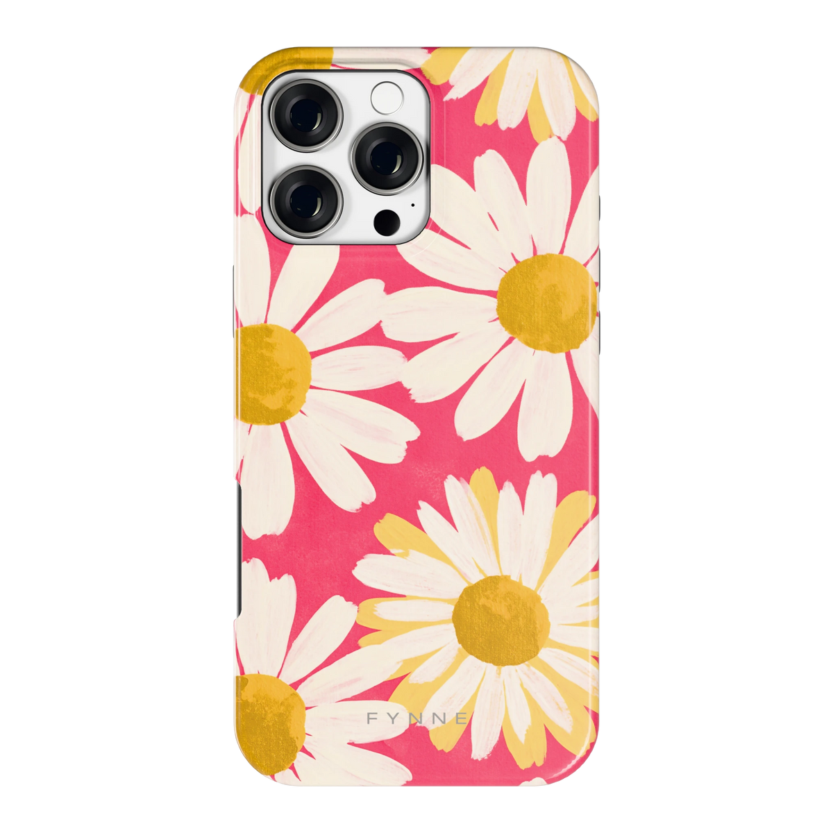 Geschilderde madeliefjes hoesje voor iPhone 16 Pro Max, achterkant