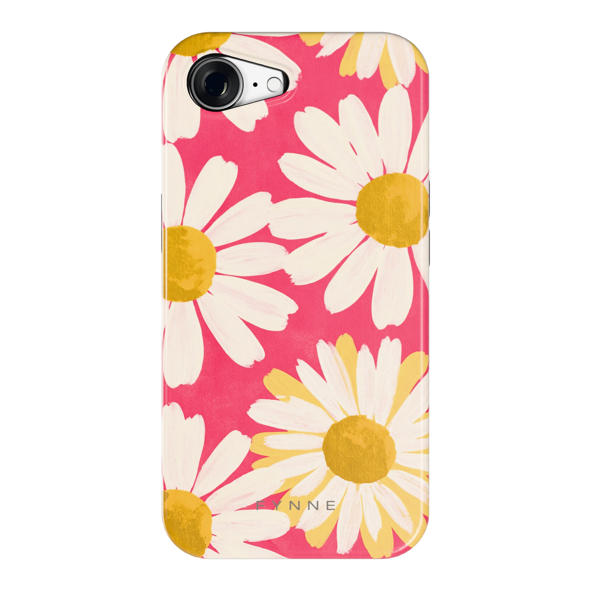 Geschilderde madeliefjes hoesje voor iPhone 16e, achterkant