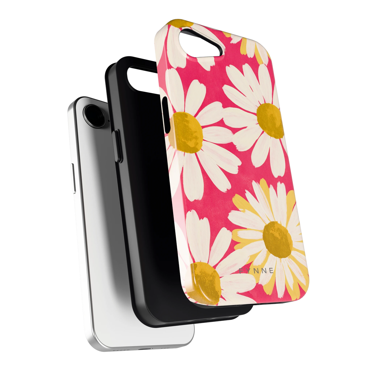 Geschilderde madeliefjes hoesje voor iPhone 16e, los van de telefoon