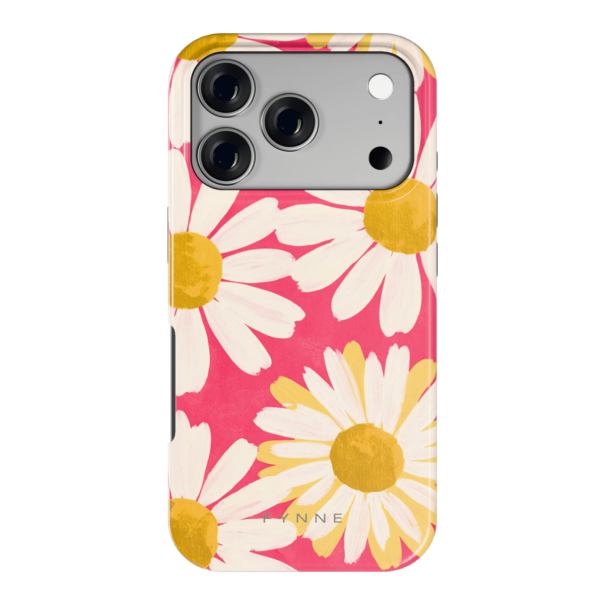 Geschilderde madeliefjes hoesje voor iPhone 17 Pro, achterkant