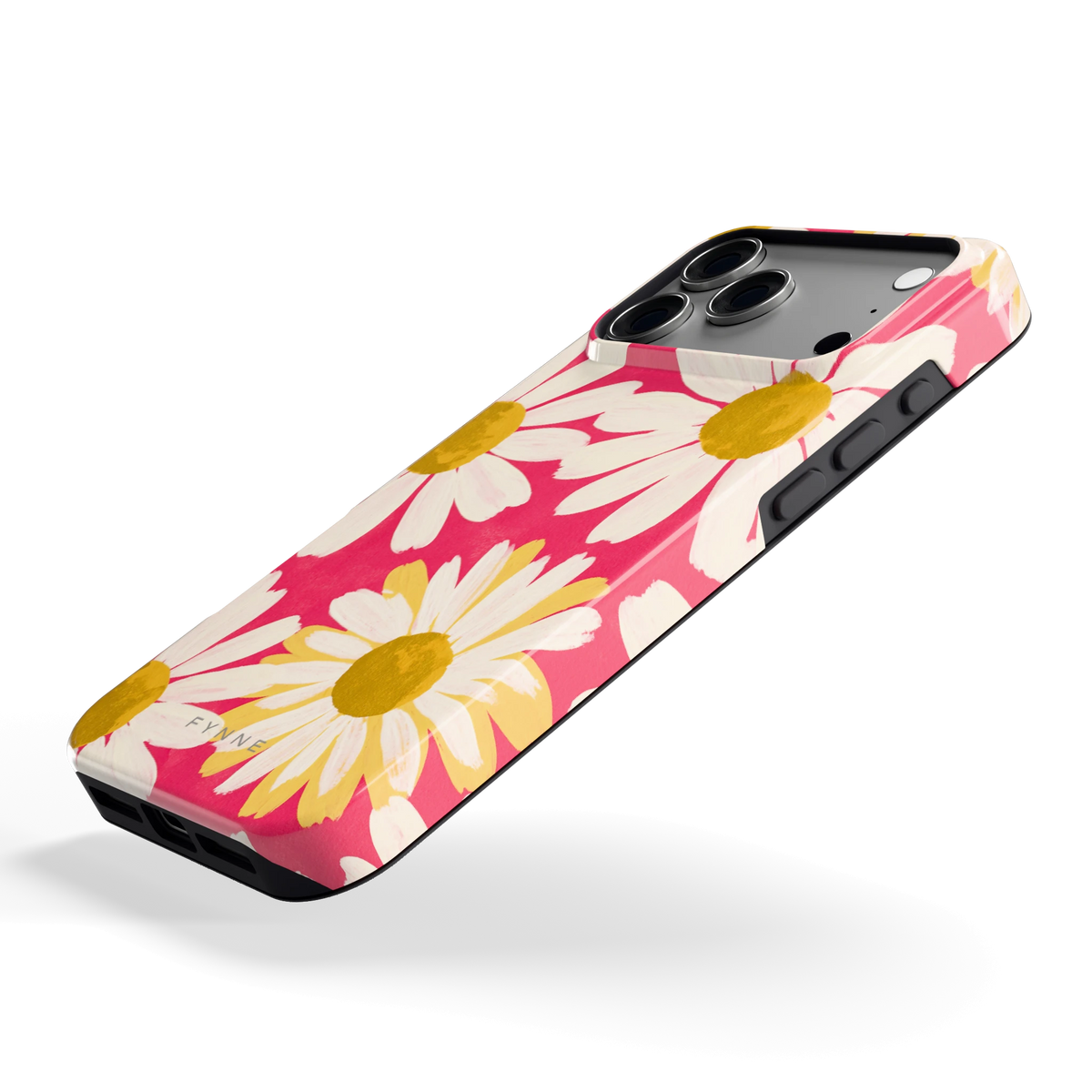 Geschilderde madeliefjes hoesje voor iPhone 17 Pro Max, schuin