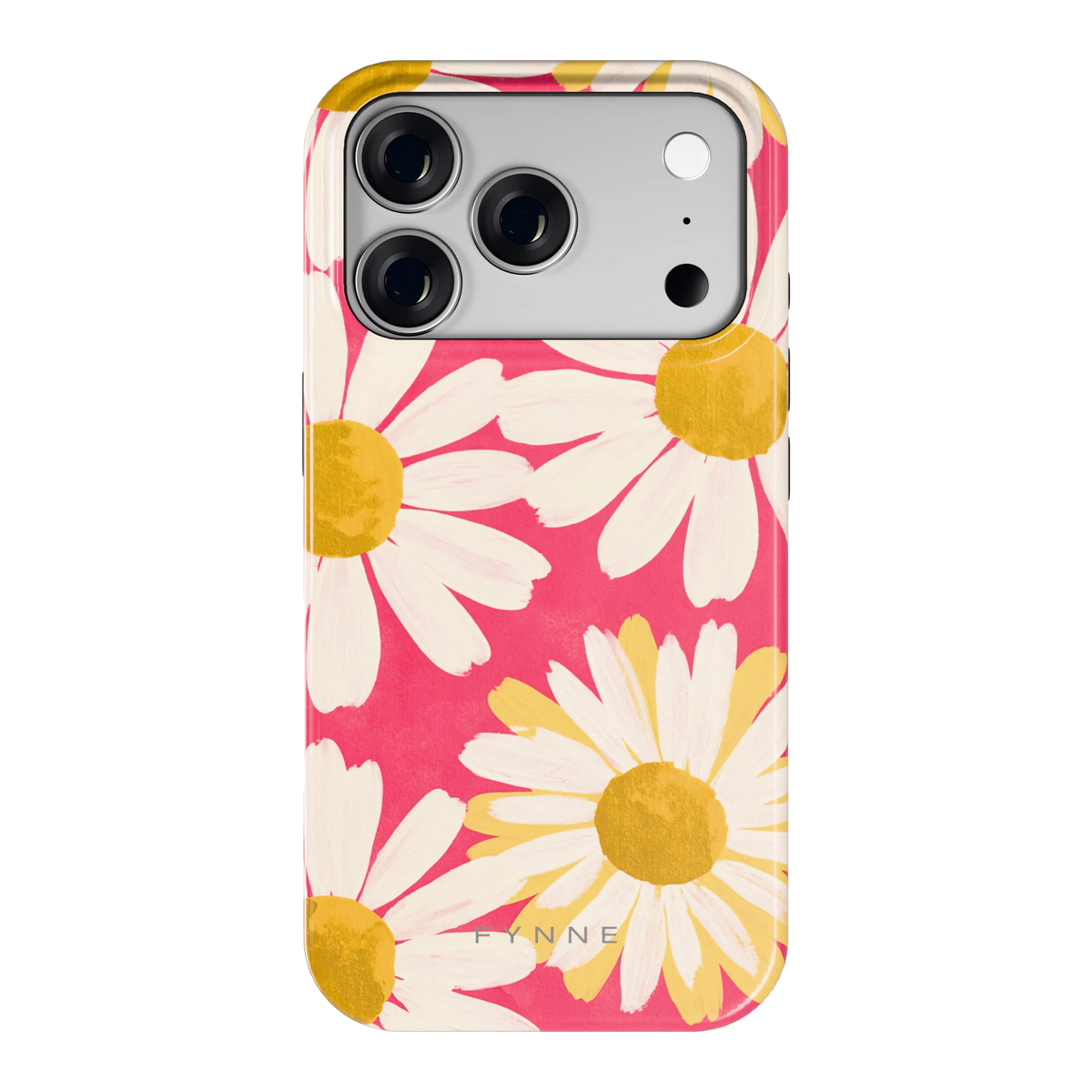 Geschilderde madeliefjes hoesje voor iPhone 18 Pro, achterkant