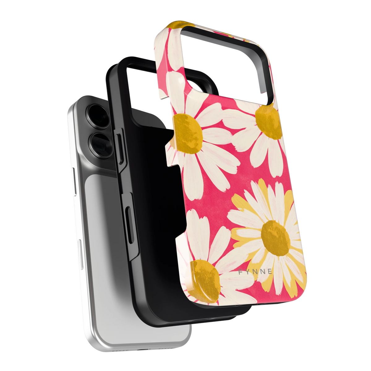 Geschilderde madeliefjes hoesje voor iPhone 18 Pro, los van de telefoon