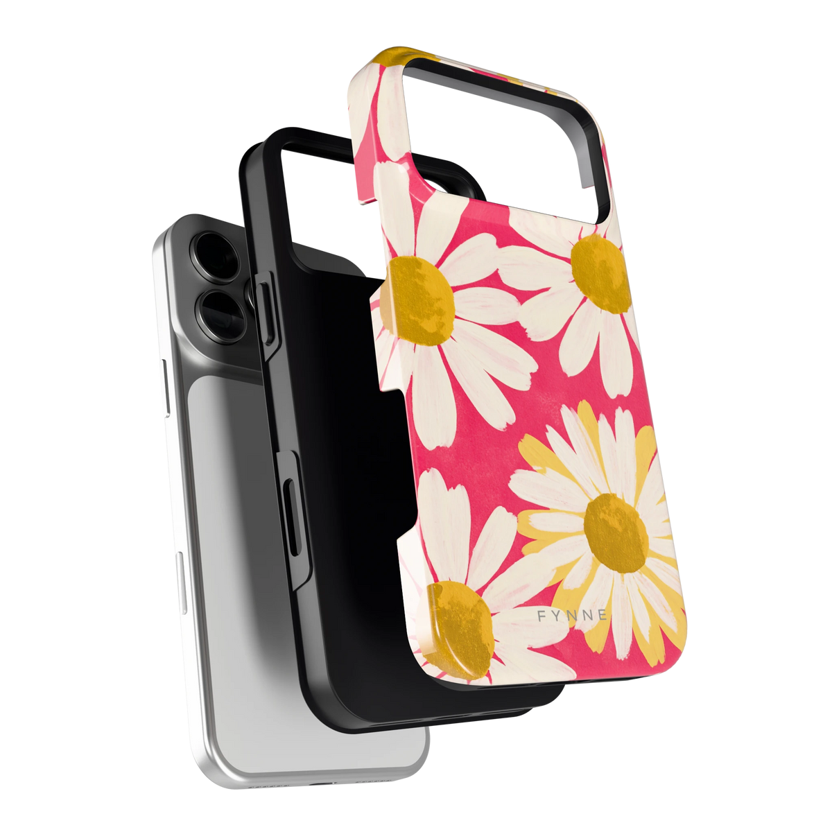 Geschilderde madeliefjes hoesje voor iPhone 18 Pro Max, los van de telefoon