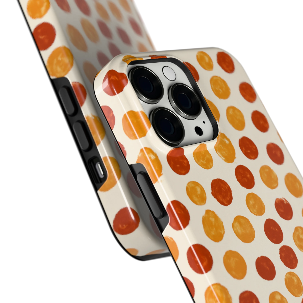 Geverfde Stippen hoesje voor iPhone 13 Pro Max, close-up