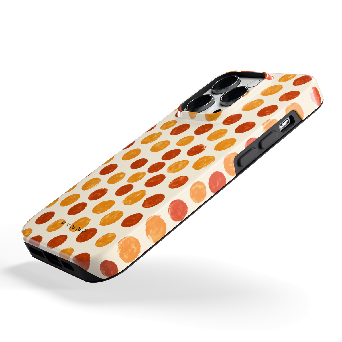 Geverfde Stippen hoesje voor iPhone 14 Pro, schuin