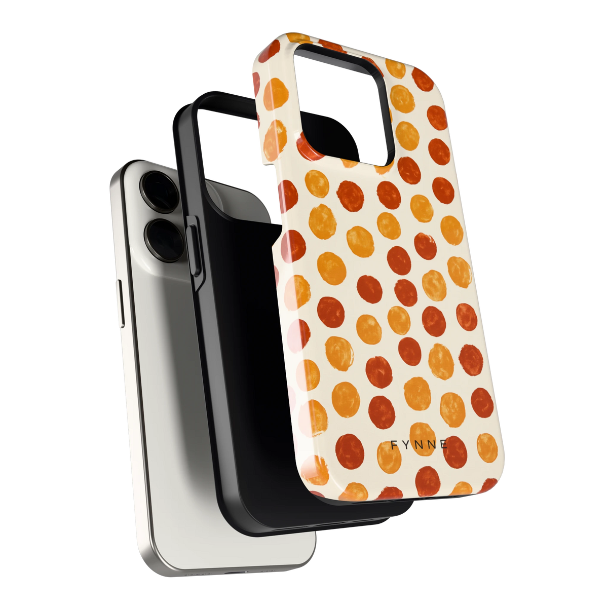 Geverfde Stippen hoesje voor iPhone 15 Pro, los van de telefoon