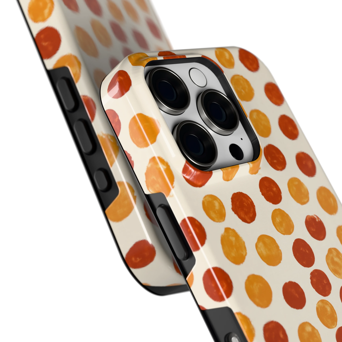 Geverfde Stippen hoesje voor iPhone 16 Pro, close-up