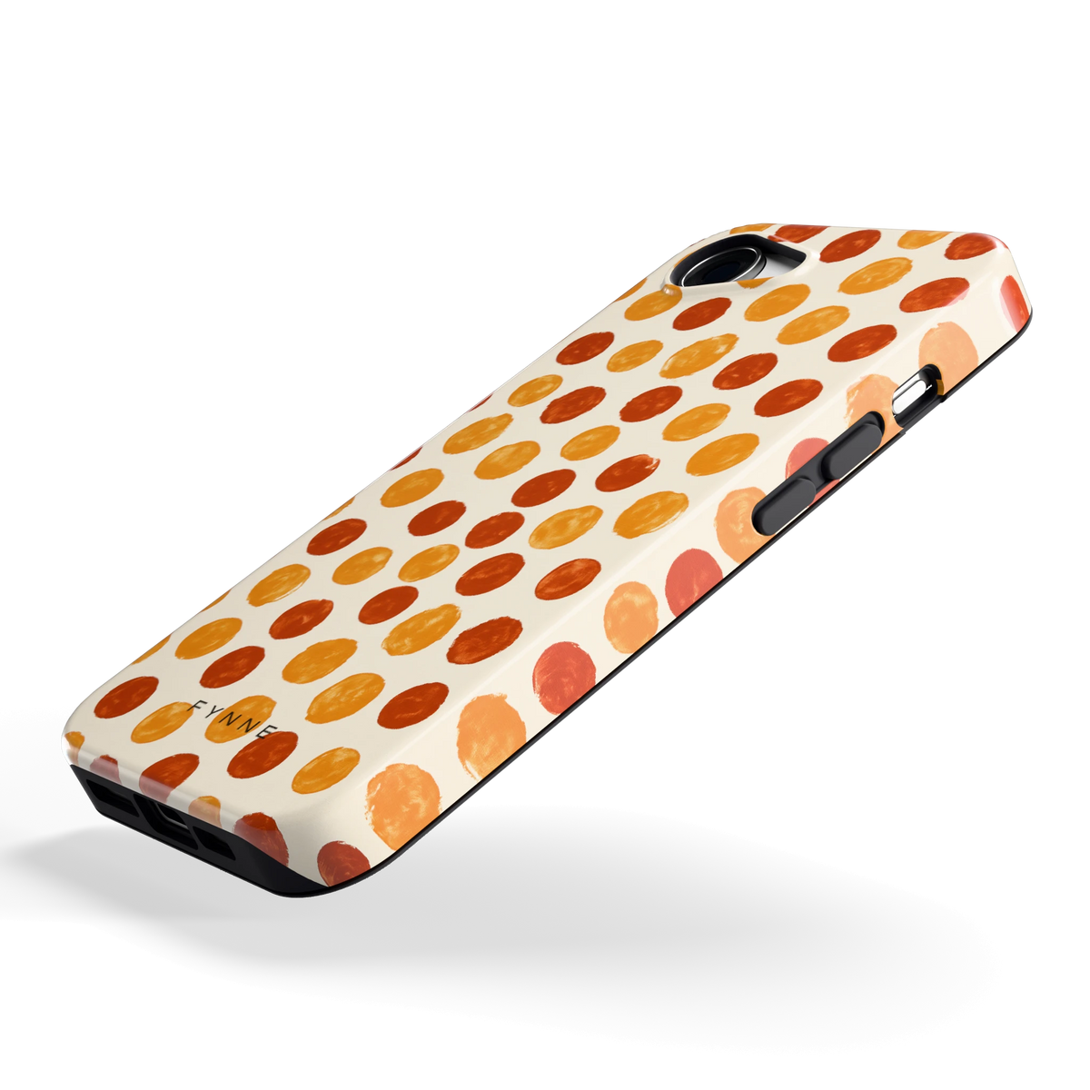Geverfde Stippen hoesje voor iPhone 16e, schuin