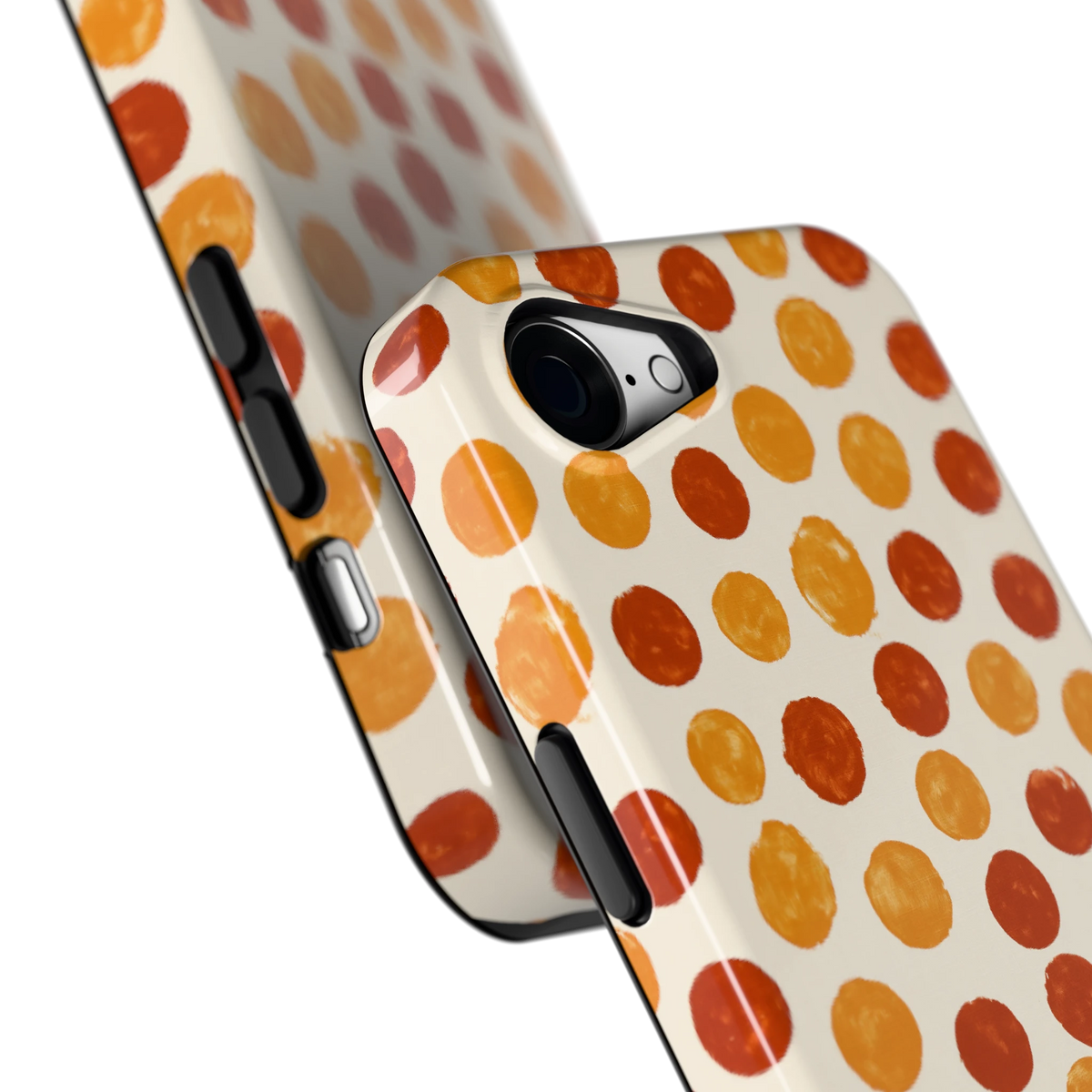 Geverfde Stippen hoesje voor iPhone 16e, close-up