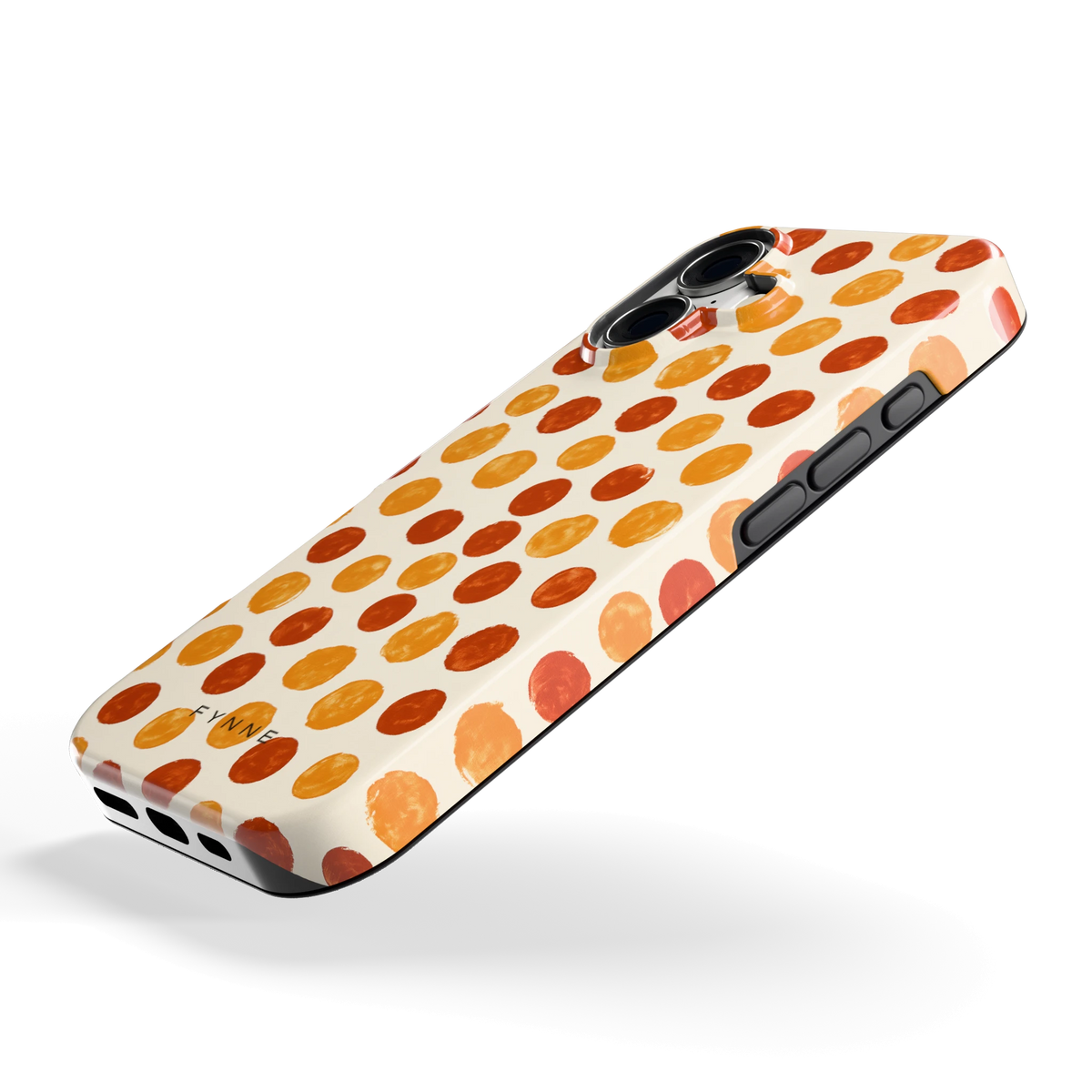 Geverfde Stippen hoesje voor iPhone 17, schuin