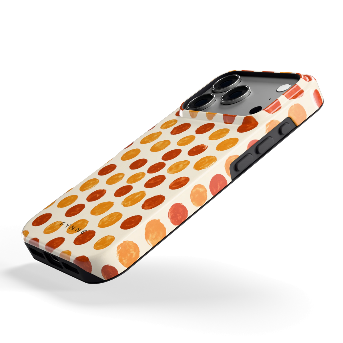 Geverfde Stippen hoesje voor iPhone 17 Pro, schuin