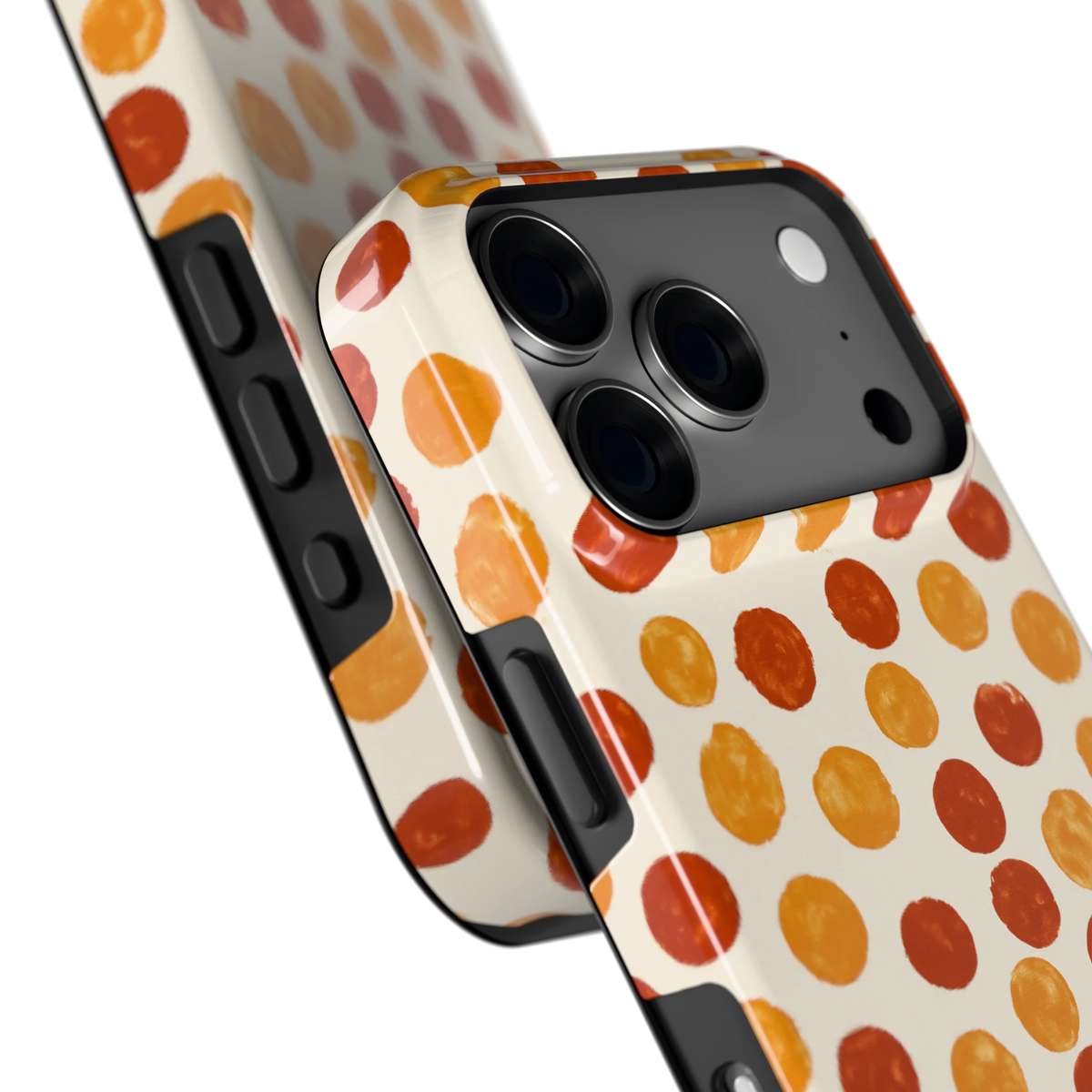 Geverfde Stippen hoesje voor iPhone 18 Pro, close-up