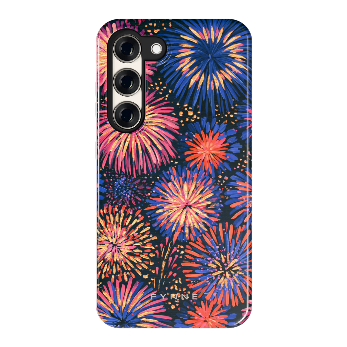 Beschilderd vuurwerk hoesje voor Galaxy S23, achterkant