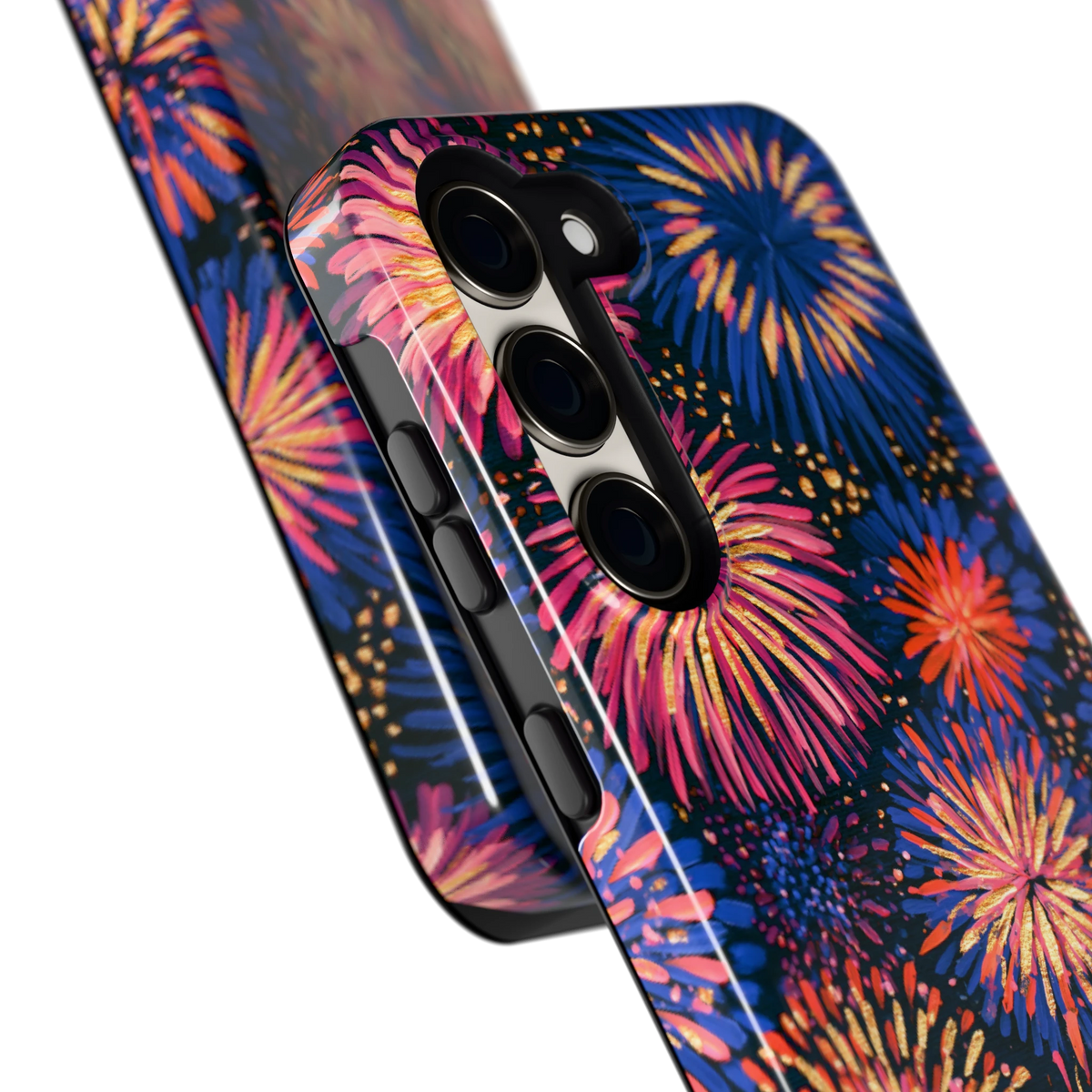 Beschilderd vuurwerk hoesje voor Galaxy S23, close-up
