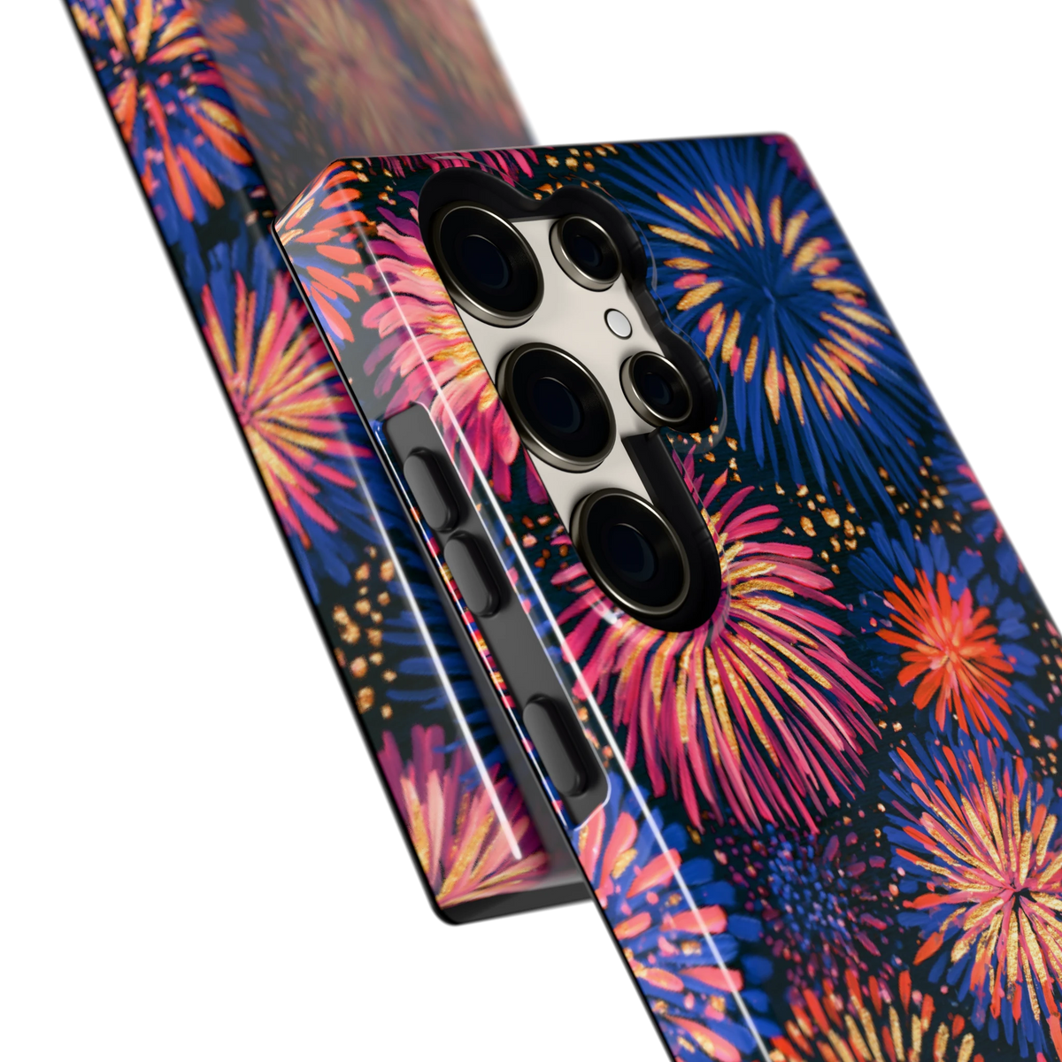 Beschilderd vuurwerk hoesje voor Galaxy S23 Ultra, close-up