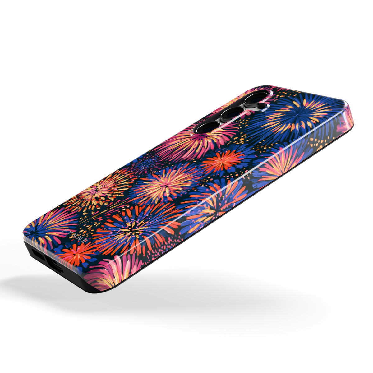 Beschilderd vuurwerk hoesje voor Galaxy S24 FE, schuin