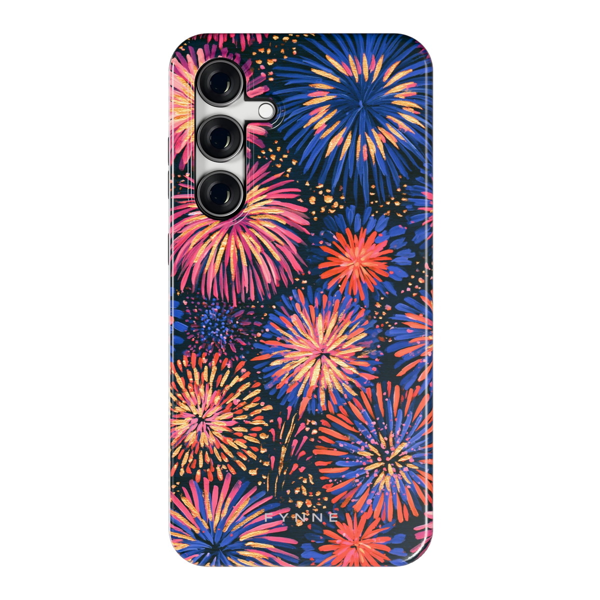 Beschilderd vuurwerk hoesje voor Galaxy S24 FE, achterkant