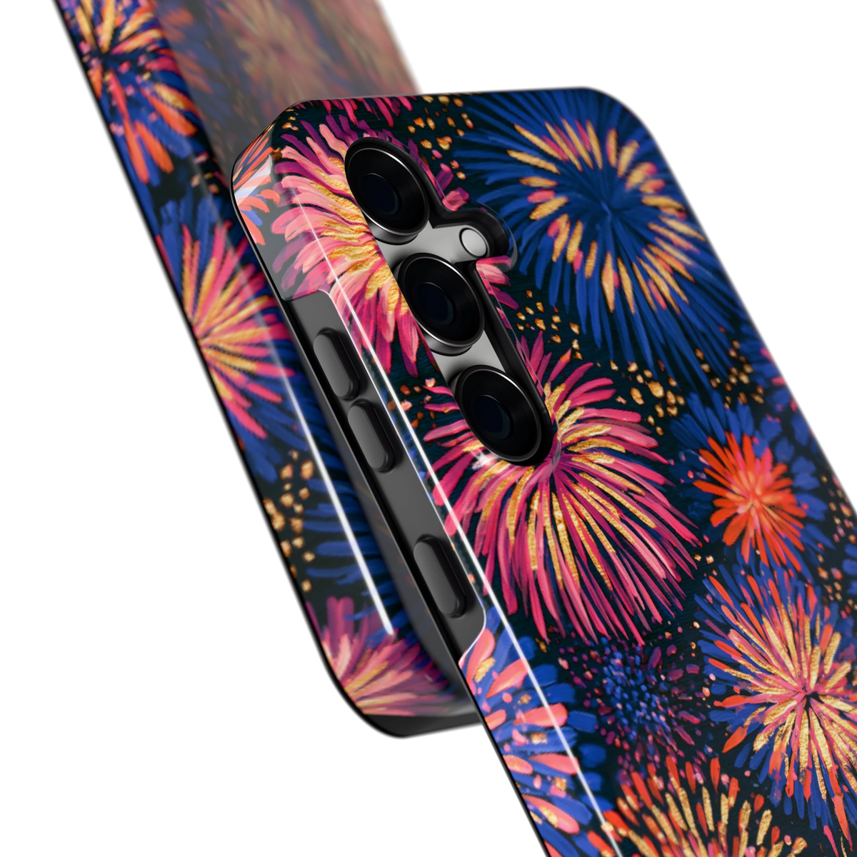 Beschilderd vuurwerk hoesje voor Galaxy S24 FE, close-up