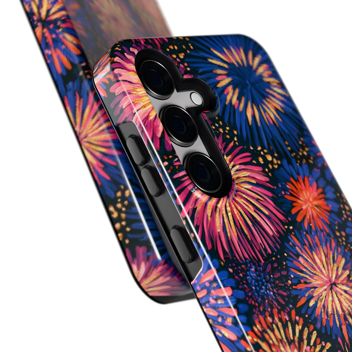 Beschilderd vuurwerk hoesje voor Galaxy S24, close-up