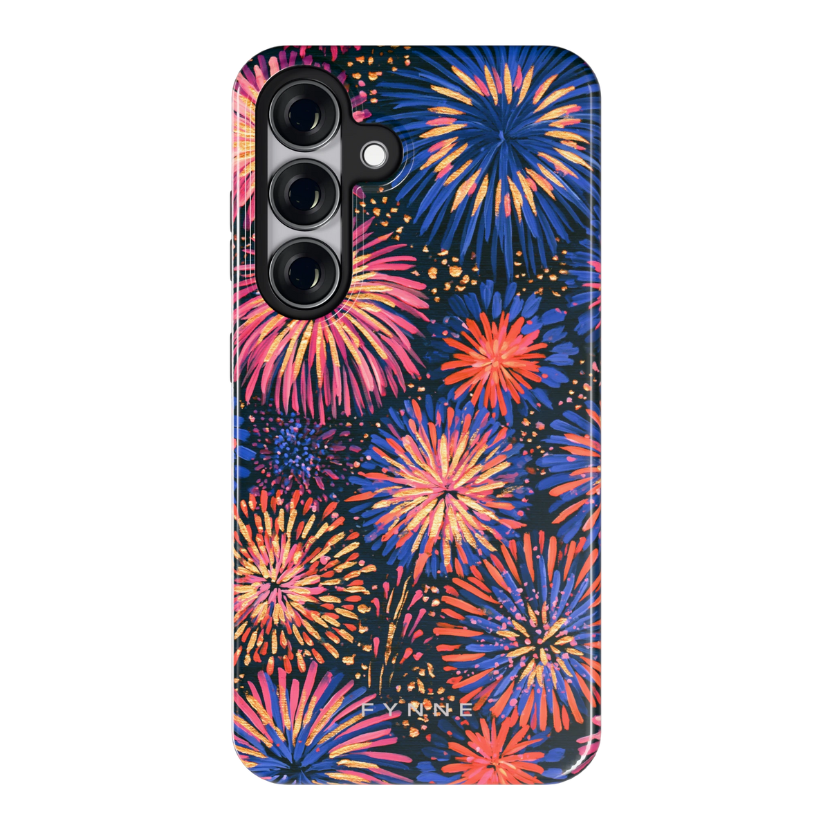 Beschilderd vuurwerk hoesje voor Galaxy S25, achterkant