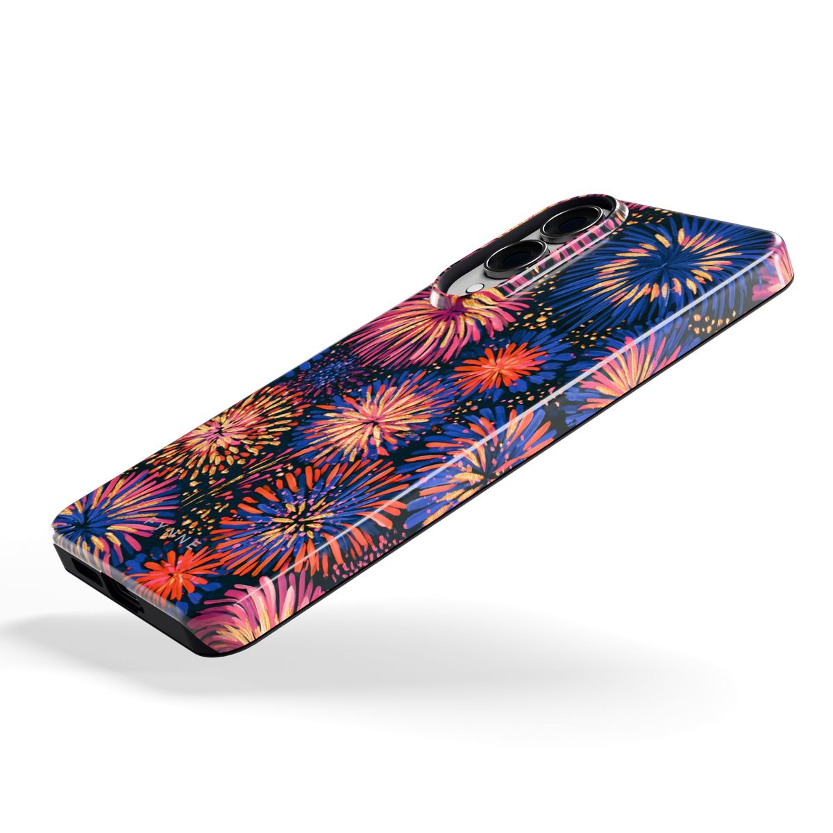 Beschilderd vuurwerk hoesje voor Galaxy S25 Edge, schuin