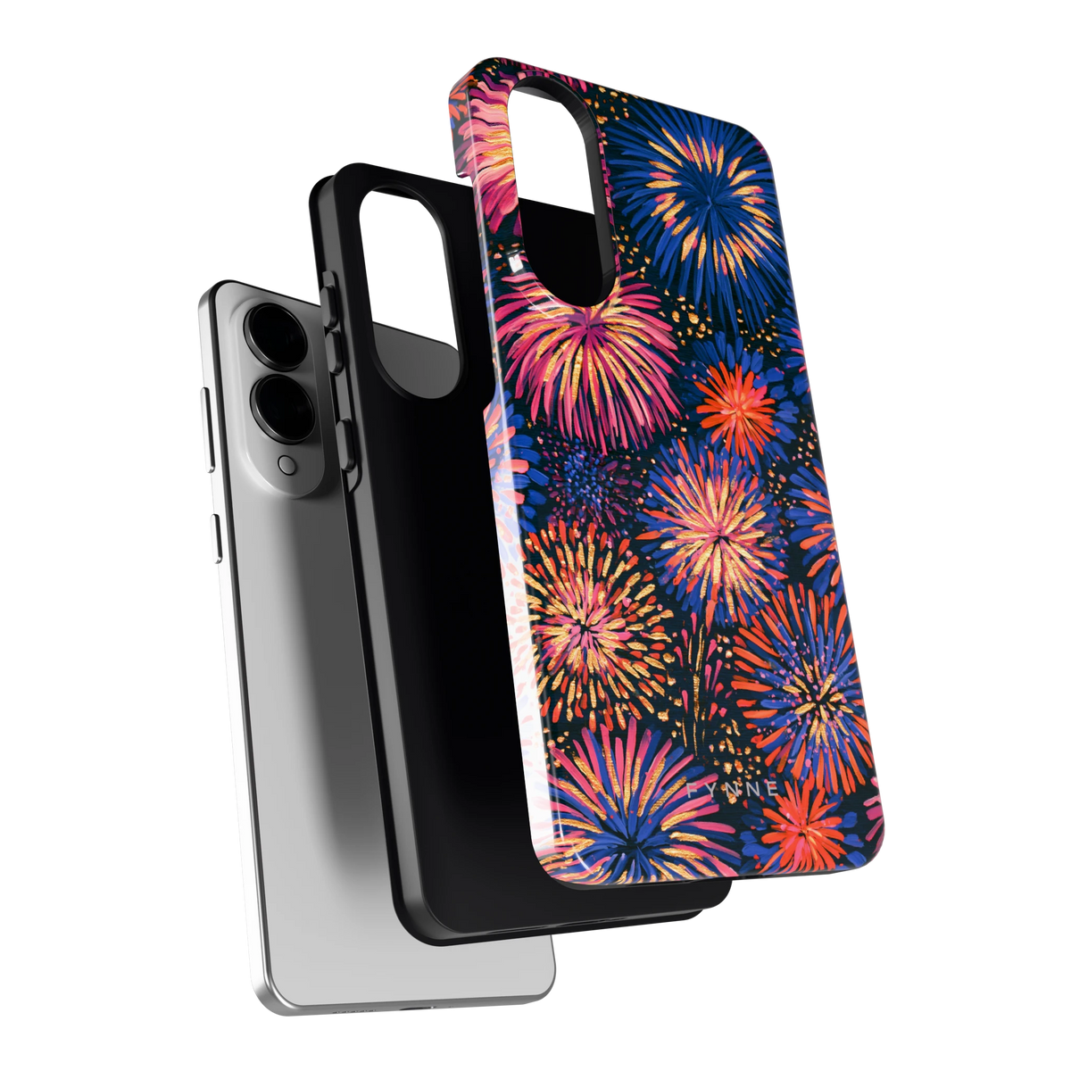 Beschilderd vuurwerk hoesje voor Galaxy S25 Edge, los van de telefoon