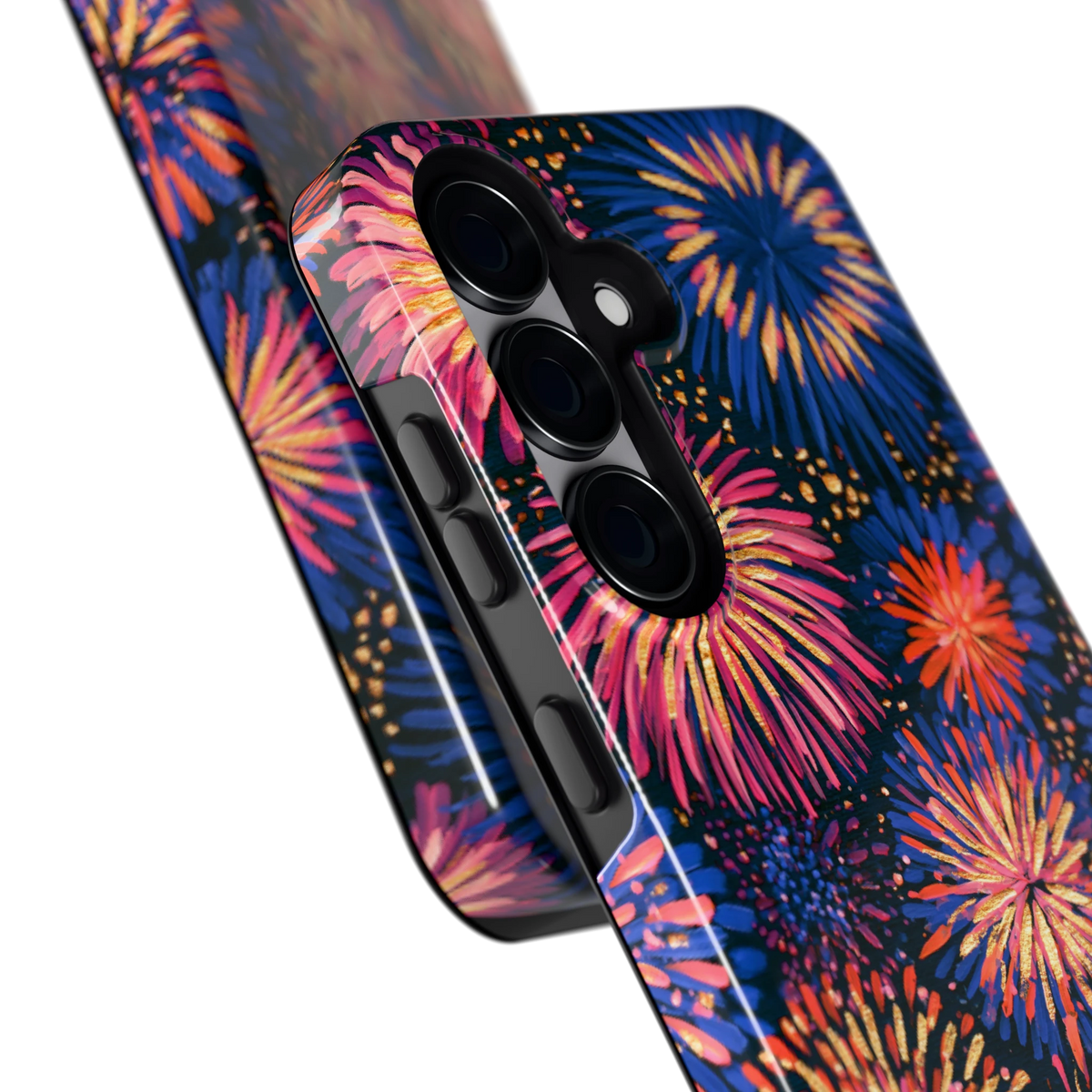 Beschilderd vuurwerk hoesje voor Galaxy S25, close-up