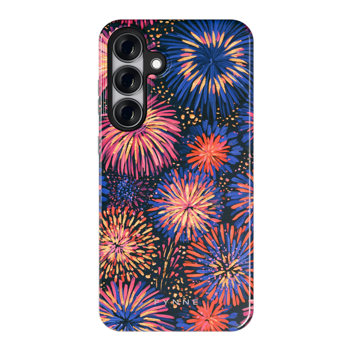 Beschilderd vuurwerk hoesje voor Galaxy S25+, achterkant