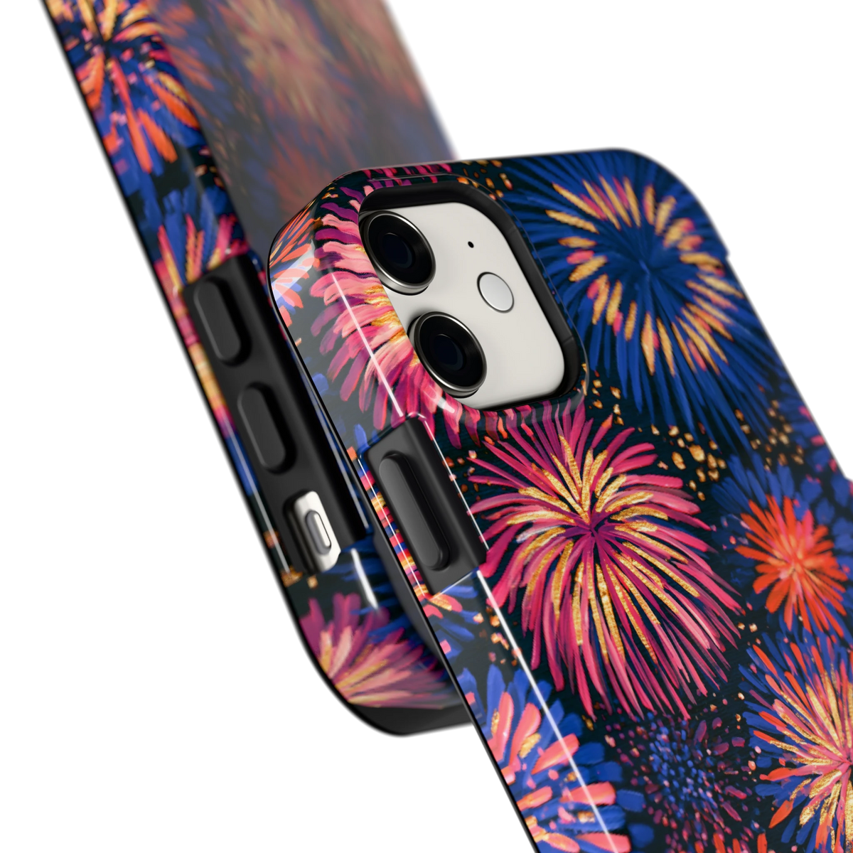 Beschilderd vuurwerk hoesje voor iPhone 11, close-up