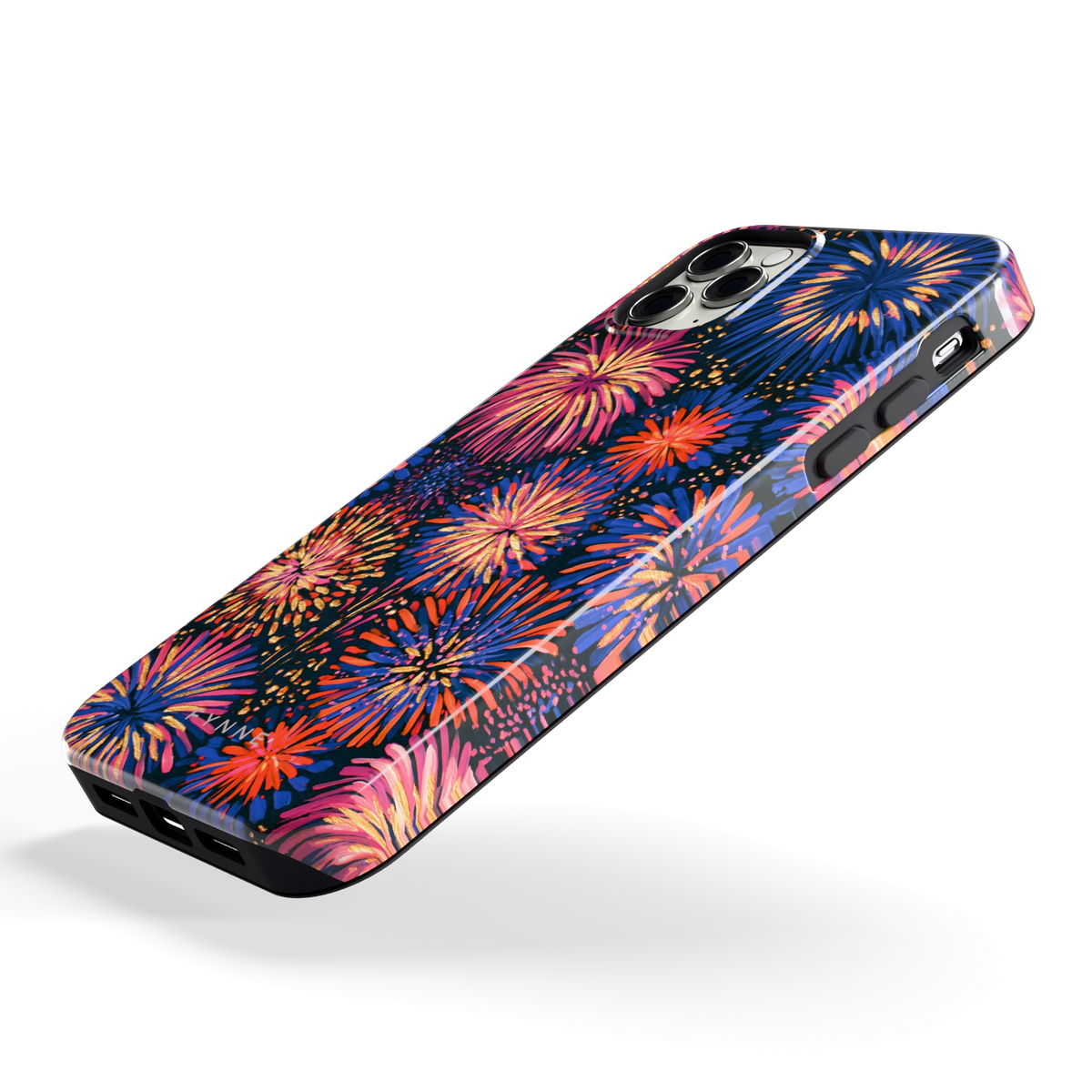 Beschilderd vuurwerk hoesje voor iPhone 11 Pro Max, schuin