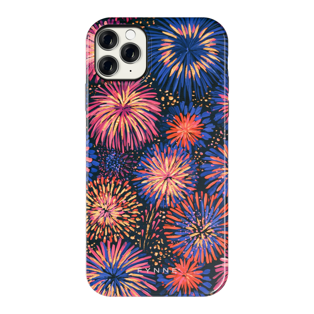 Beschilderd vuurwerk hoesje voor iPhone 11 Pro Max, achterkant