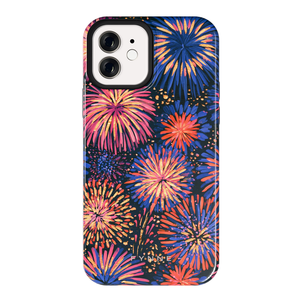 Beschilderd vuurwerk hoesje voor iPhone 12, achterkant