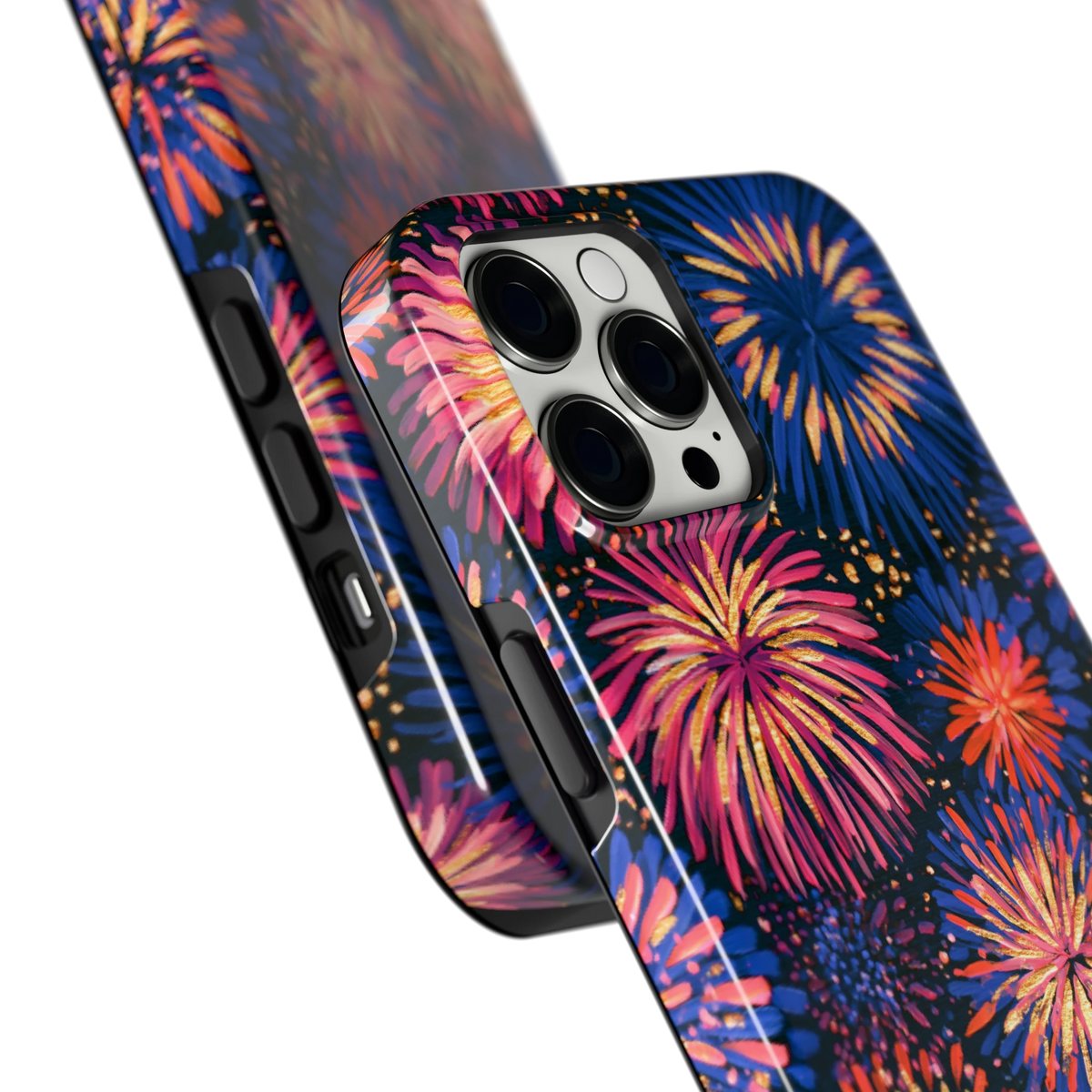 Beschilderd vuurwerk hoesje voor iPhone 12 Pro Max, close-up