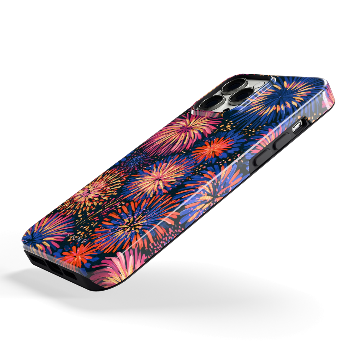 Beschilderd vuurwerk hoesje voor iPhone 13 Pro Max, schuin