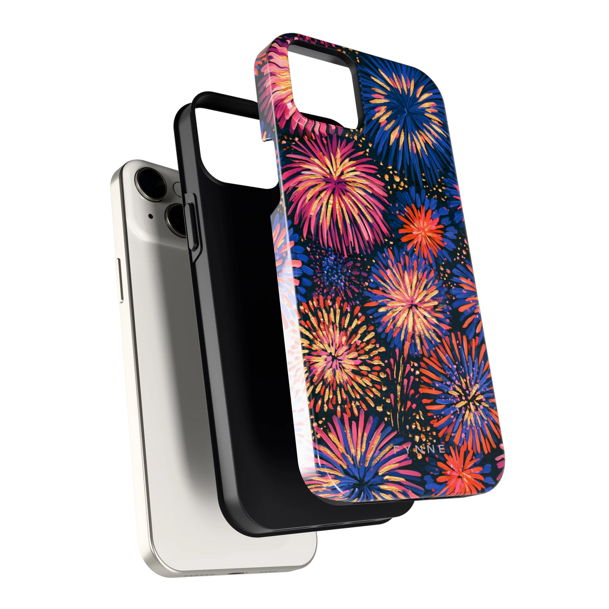 Beschilderd vuurwerk hoesje voor iPhone 14 Plus, los van de telefoon