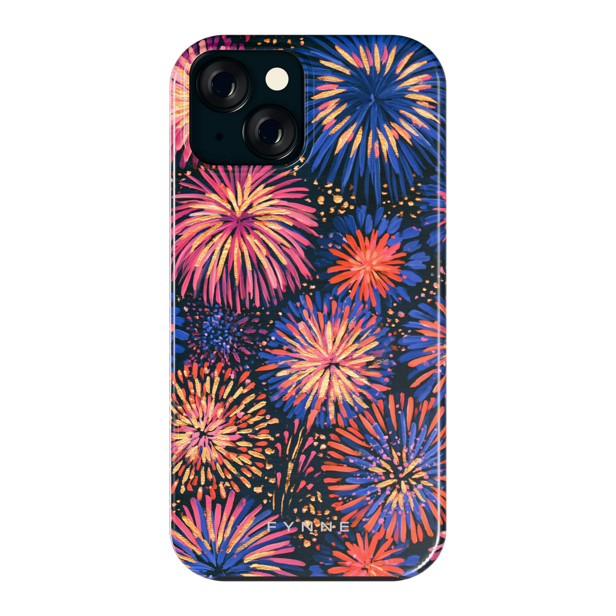 Beschilderd vuurwerk hoesje voor iPhone 15, achterkant