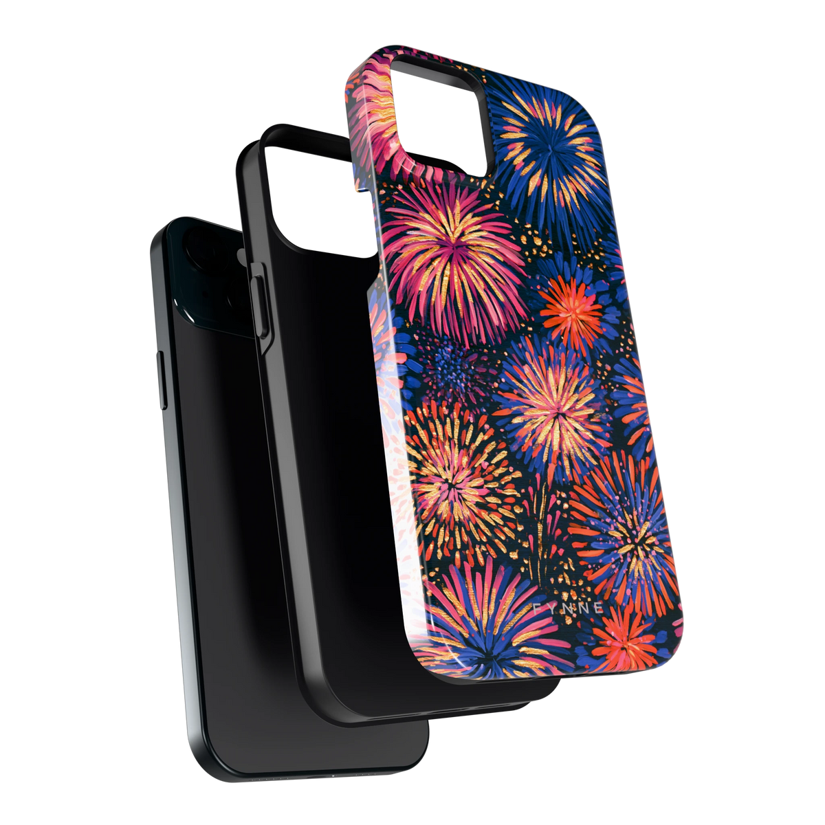 Beschilderd vuurwerk hoesje voor iPhone 15 Plus, los van de telefoon