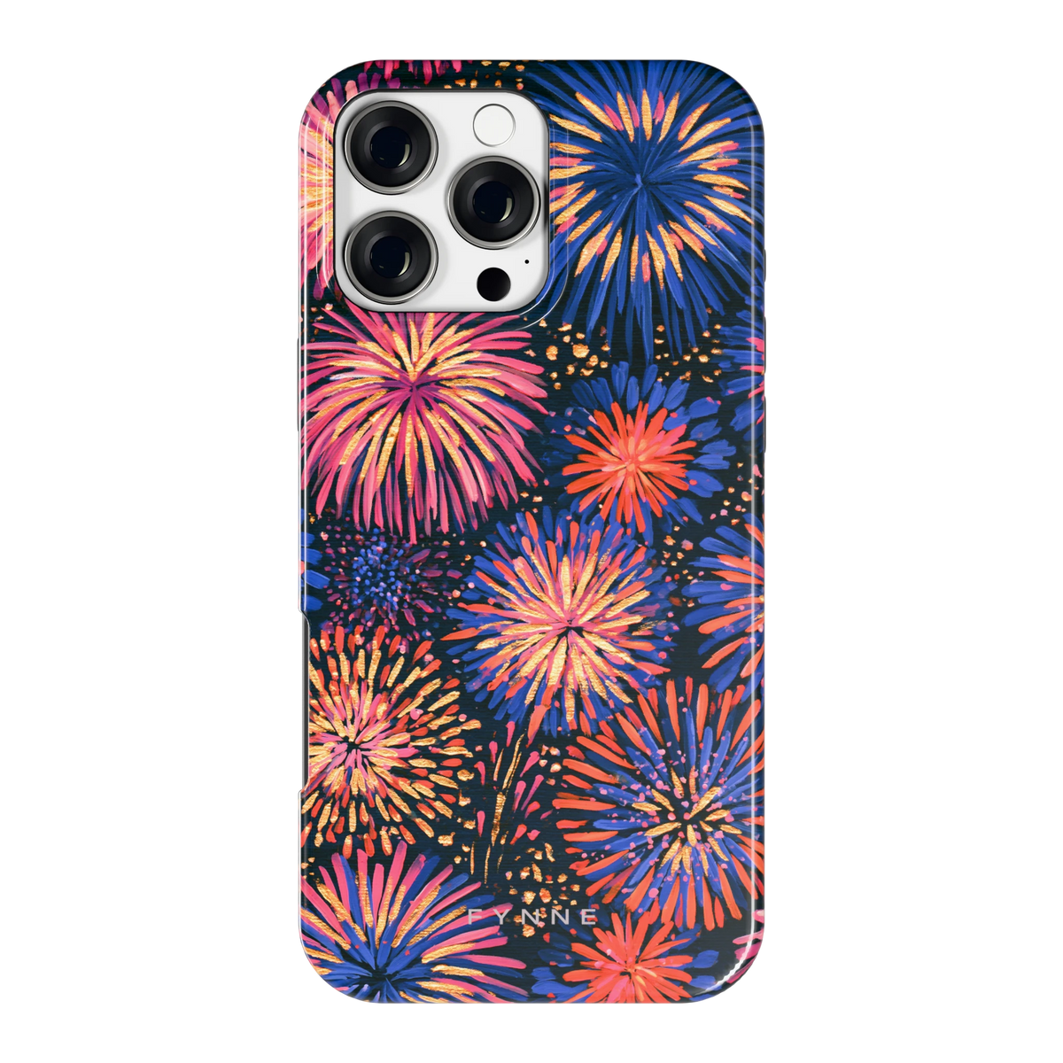 Beschilderd vuurwerk hoesje voor iPhone 16 Pro Max, achterkant