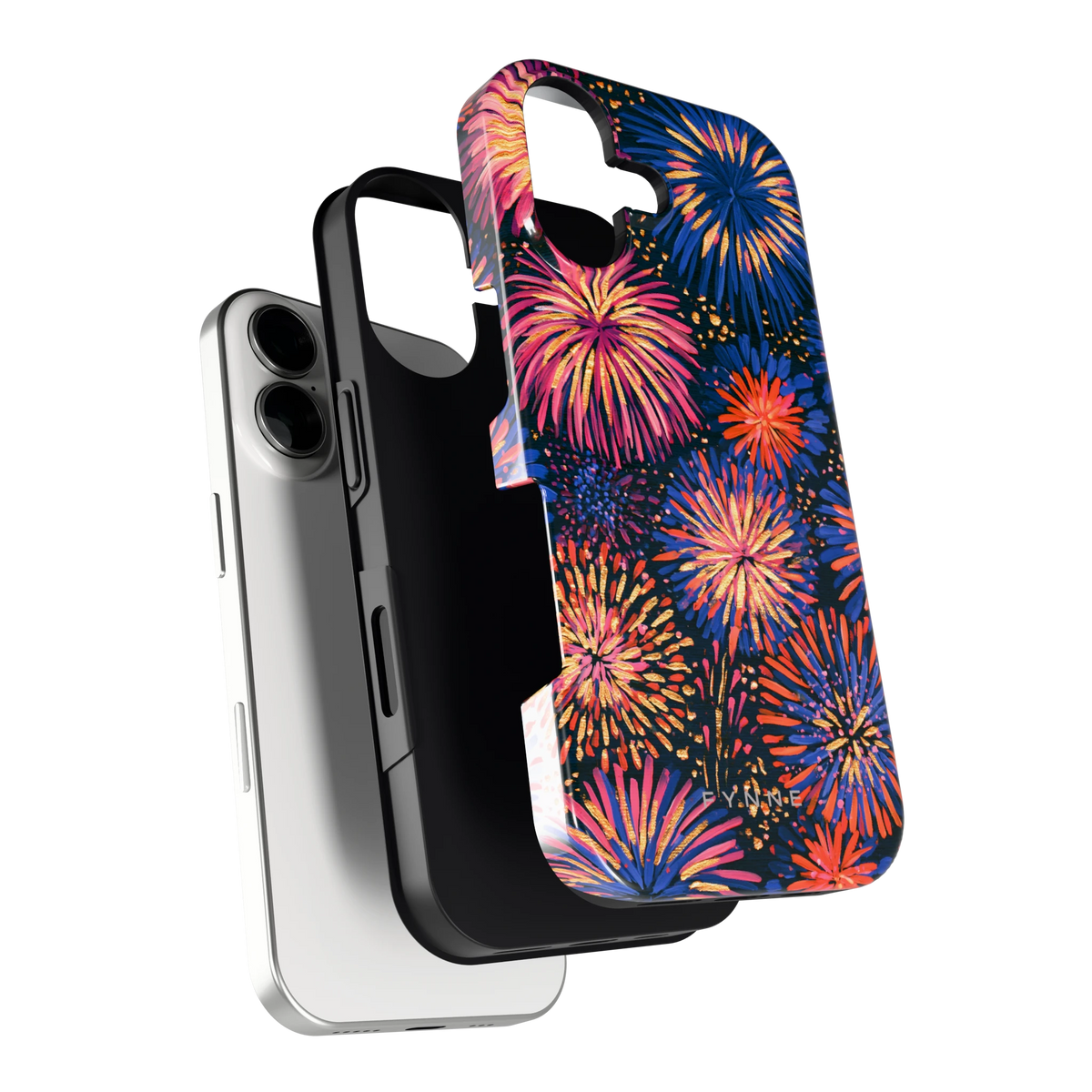 Beschilderd vuurwerk hoesje voor iPhone 17, los van de telefoon
